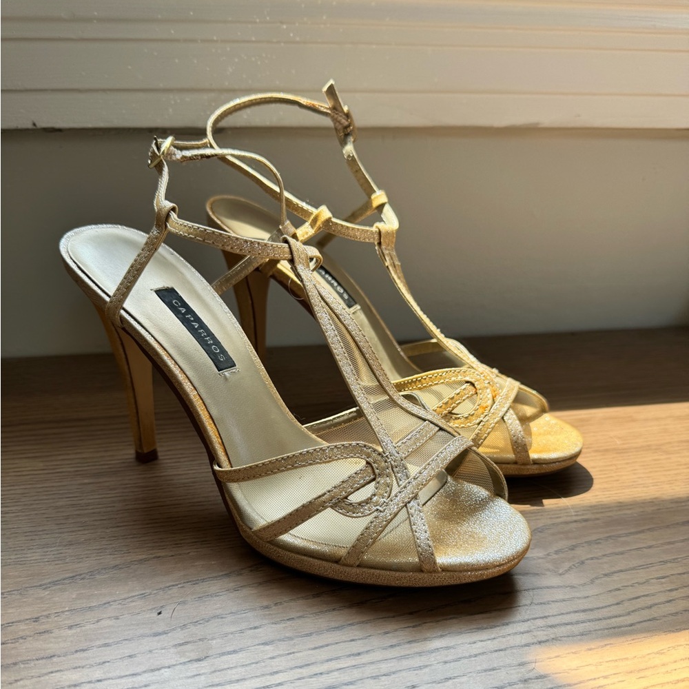 Gold Stiletto Heels